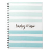 Watercolor Stripes-Notebook Notizblock (Vorderseite)