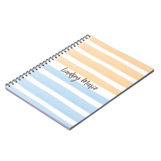 Watercolor Stripes-Notebook Notizblock (Linke Seite)