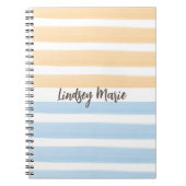 Watercolor Stripes-Notebook Notizblock (Vorderseite)