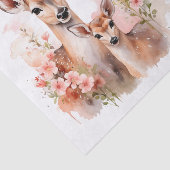 Watercolor Style Illustration of a Doe & Fawns Seidenpapier (Ausschnitt)