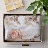 Watercolor Style Illustration of a Doe & Fawns Seidenpapier (Geschenk)