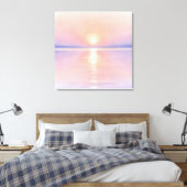 Watercolor Style Sun - Seascape Art Leinwanddruck (Insitu (Schlafzimmer))