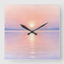 Watercolor Style Sun - Seascape Art