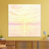 Watercolor Style Sunset Over Sea Art Leinwanddruck (Insitu (Wohnzimmer))