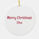 Watercolor Style Weihnachtsmann-Gesicht, angepasst Keramik Ornament (Hinten)