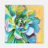 Watercolor succulent botanical magnet (Vorne)