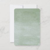 Watercolor Succulent Garden Wedding Empfang Card Einladung (Rückseite)