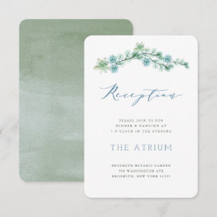 Watercolor Succulent Garden Wedding Empfang Card Einladung