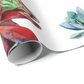 Watercolor succulents seamless pattern, echeveria  geschenkpapier (Rolleneckpunkt)