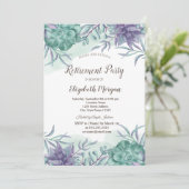 Watercolor Succules Wüstenrente Einladung (Stehend Vorderseite)