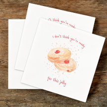 Watercolor Sufganiyot Jelly Donut Funny Hanukkah