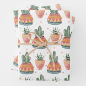 Watercolor Sukkuläres Muster Geschenkpapier Set (Beispiel)