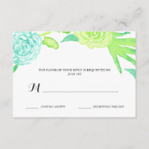 Watercolor Summer Blume Wedding RSVP