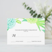 Watercolor Summer Blume Wedding RSVP (Stehend Vorderseite)