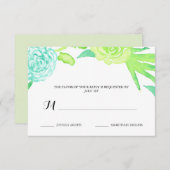 Watercolor Summer Blume Wedding RSVP (Vorne/Hinten)