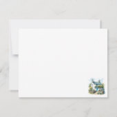 Watercolor Summer English Country Hütte Mitteilungskarte (Rückseite)