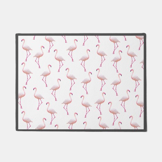 Watercolor Summer Flamingo Pattern Fußmatte (Vorderseite)