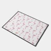 Watercolor Summer Flamingo Pattern Fußmatte (Schrägansicht)