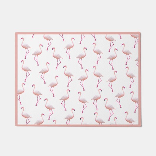 Watercolor Summer Flamingo Pattern Fußmatte (Vorderseite)