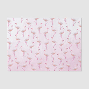Watercolor Summer Flamingo Pattern Seidenpapier