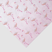 Watercolor Summer Flamingo Pattern Seidenpapier (Ausschnitt)