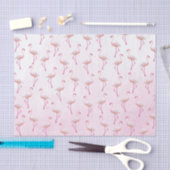 Watercolor Summer Flamingo Pattern Seidenpapier (Handwerk)