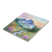 Watercolor Summer Mountain Fliese (Seite)