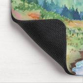 Watercolor Summer Mountain Mousepad (Ecke)