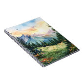 Watercolor Summer Mountain Notizblock (Rechte Seite)