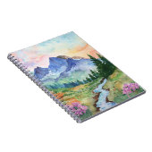 Watercolor Summer Mountain Notizblock (Rechte Seite)