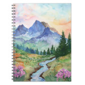 Watercolor Summer Mountain Notizblock (Vorderseite)