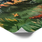 Watercolor Summer Mountain Poster (Ecke)