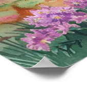 Watercolor Summer Mountain Poster (Ecke)