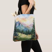 Watercolor Summer Mountain Tasche (Von Nahem)