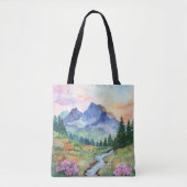 Watercolor Summer Mountain Tasche (Vorderseite)