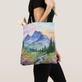 Watercolor Summer Mountain Tasche (Von Nahem)