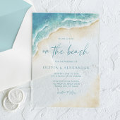 Watercolor Summer On The Beach Wedding Acryleinladungen