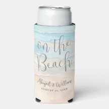 Watercolor Summer On The Beach Wedding