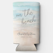 Watercolor Summer On The Beach Wedding Selters Dosenkühler (Rückseite)