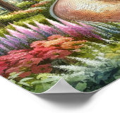 Watercolor Summer Park Scene Poster (Ecke)