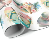 Watercolor Summer Stuff Geschenkpapier (Rolleneckpunkt)