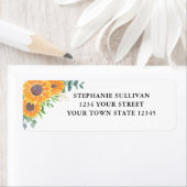 Watercolor Sunflower Eucalyptus Anschrift (Insitu)