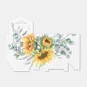 Watercolor Sunflower Floral Personalized Wedding Geschenkschachtel (Ungefaltet)