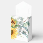 Watercolor Sunflower Floral Personalized Wedding Geschenkschachtel (Geöffnet)