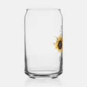 Watercolor Sunflower Floral Wedding Bridesmaid Dosenglas (Rechts)