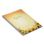 Watercolor Sunflower Notebook Notizblock (Rechte Seite)