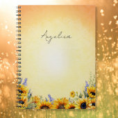 Watercolor Sunflower Notebook Notizblock