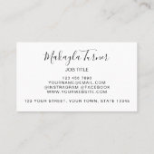 Watercolor Sunflower Visitenkarte (Rückseite)