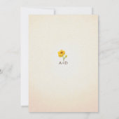 Watercolor Sunflower Wedding Invitation Einladung (Rückseite)