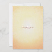 Watercolor Sunflowers Wedding Invitation Einladung (Rückseite)